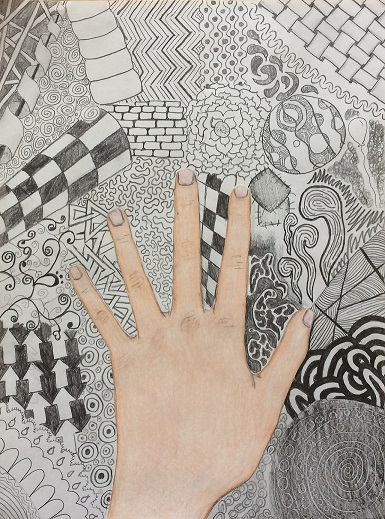 Hand drawing with zentangles